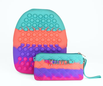Pop It Fidget Backpack With Purse