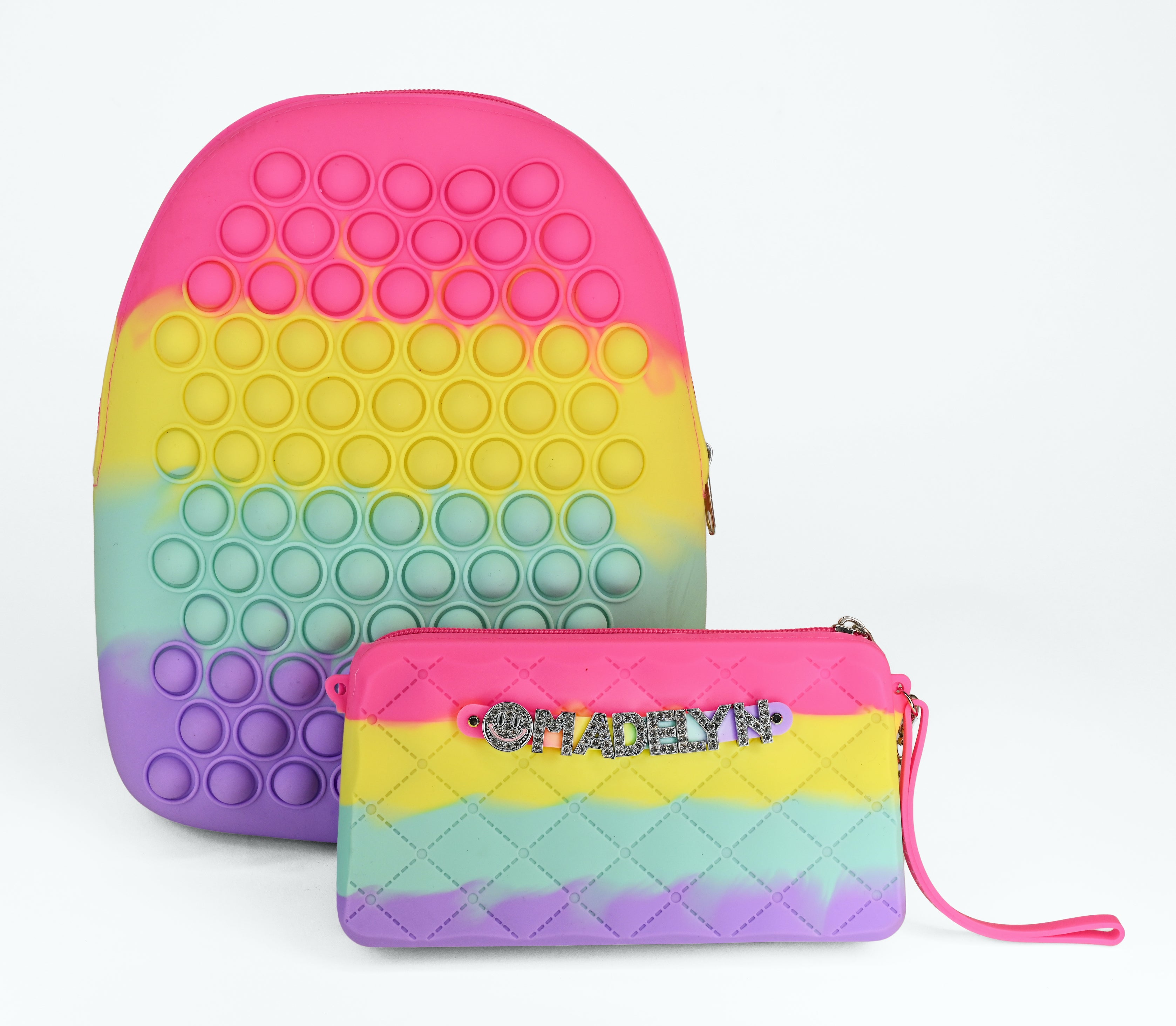 Pop It Fidget Backpack With Purse