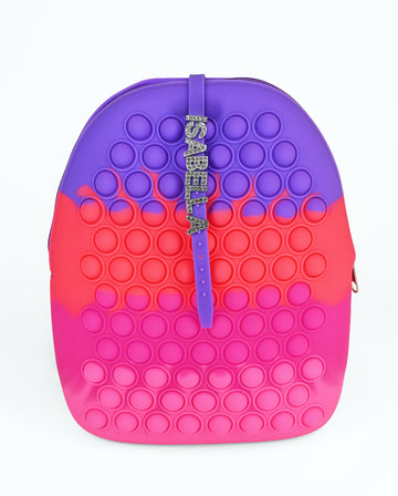 Pop It Fidget Backpack With Name Bracelet