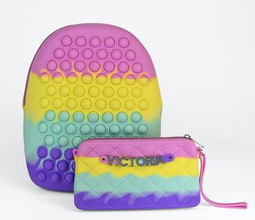 Pop It Fidget Backpack With Purse