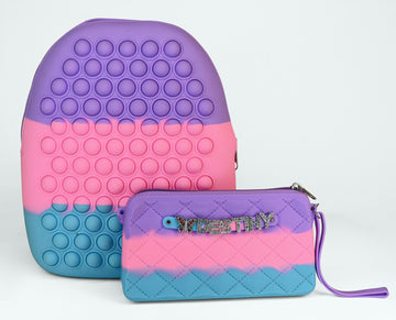Pop It Fidget Backpack With Purse