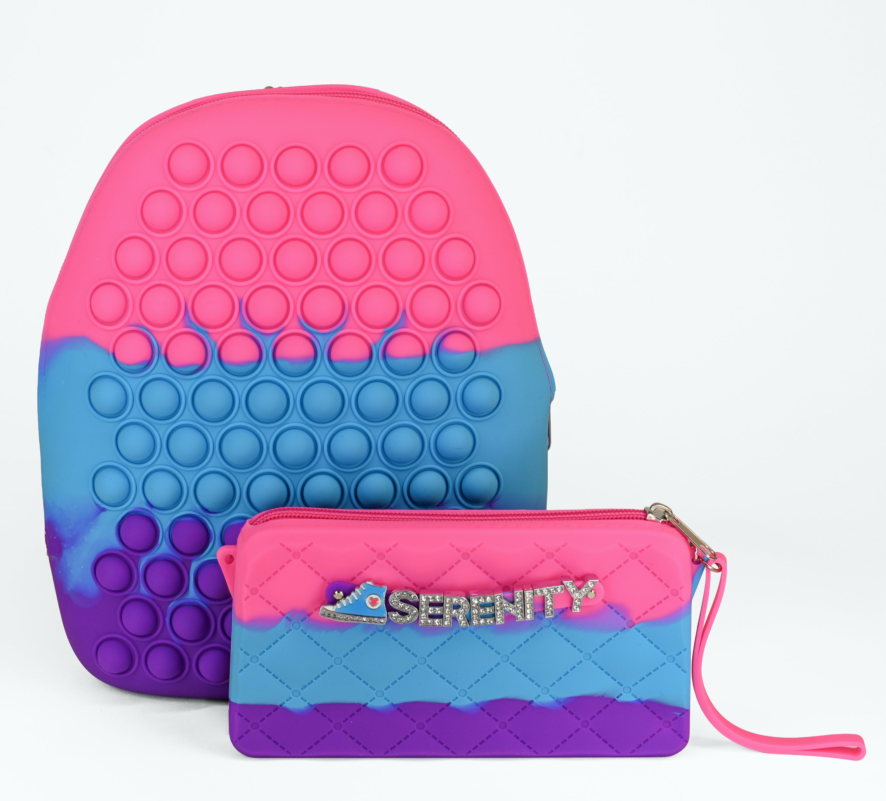 Pop It Fidget Backpack With Purse