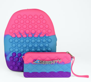 Pop It Fidget Backpack With Purse