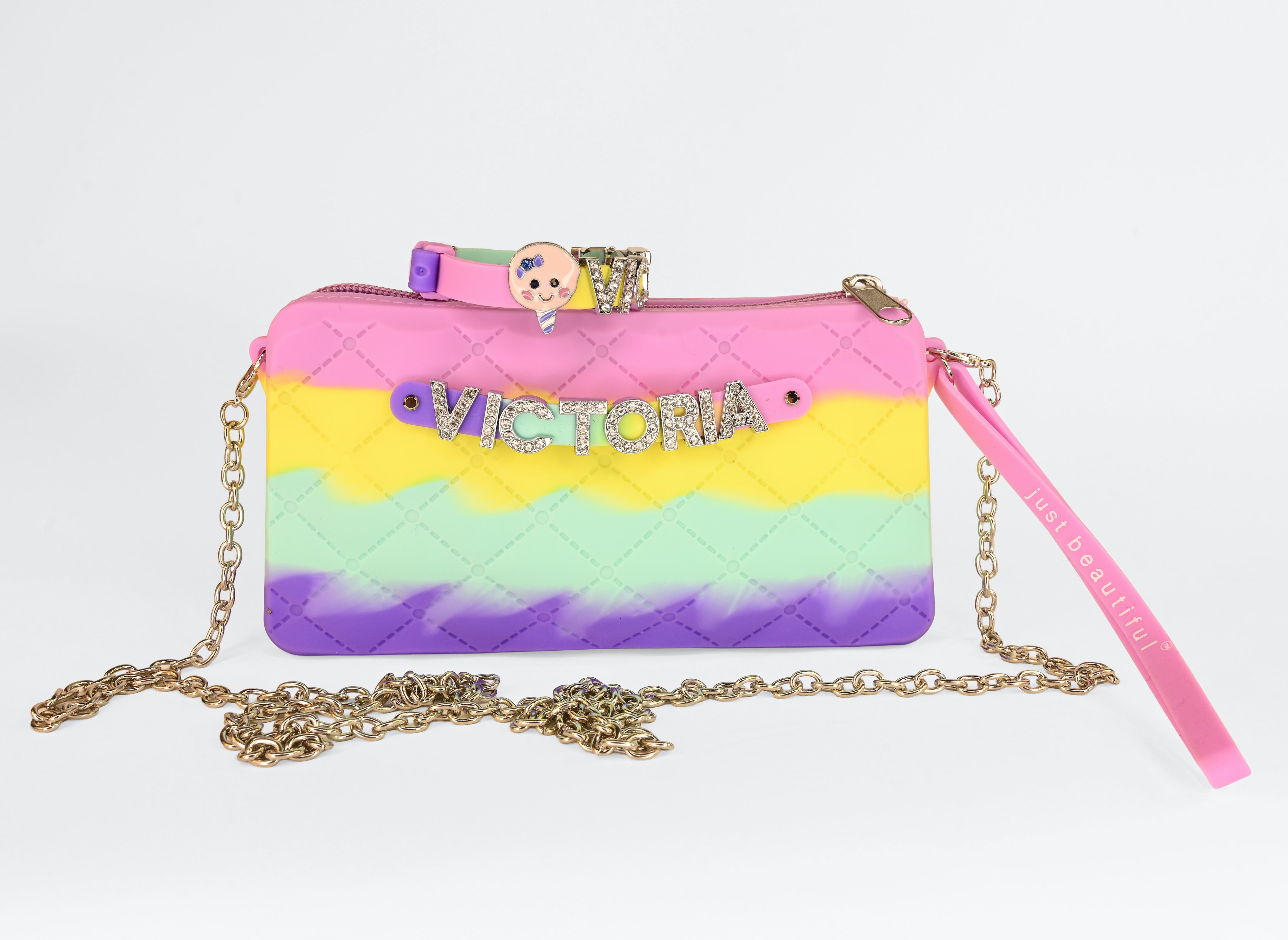 Crossbody Chain with Charm Name Bracelet
