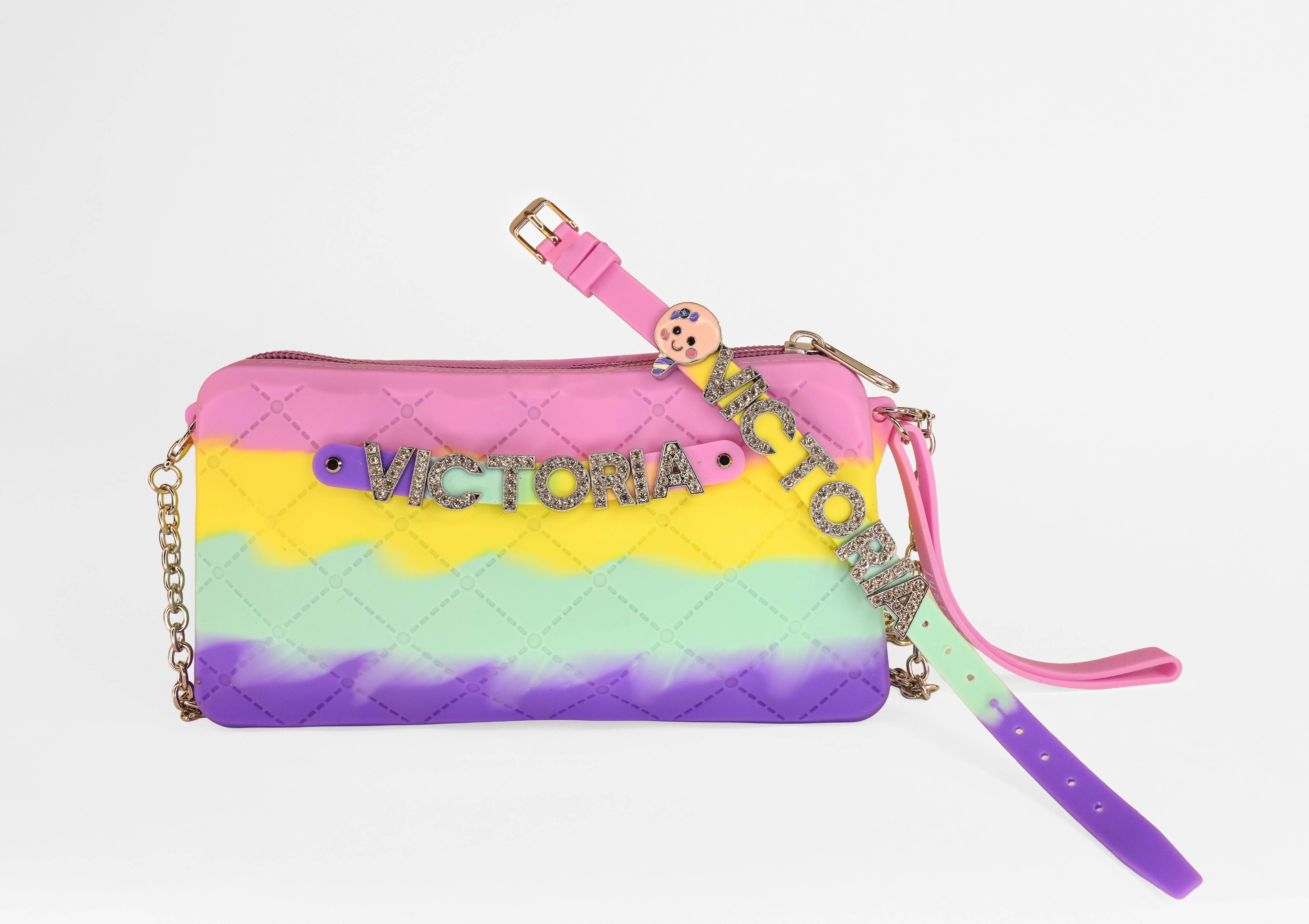 Crossbody Chain with Charm Name Bracelet