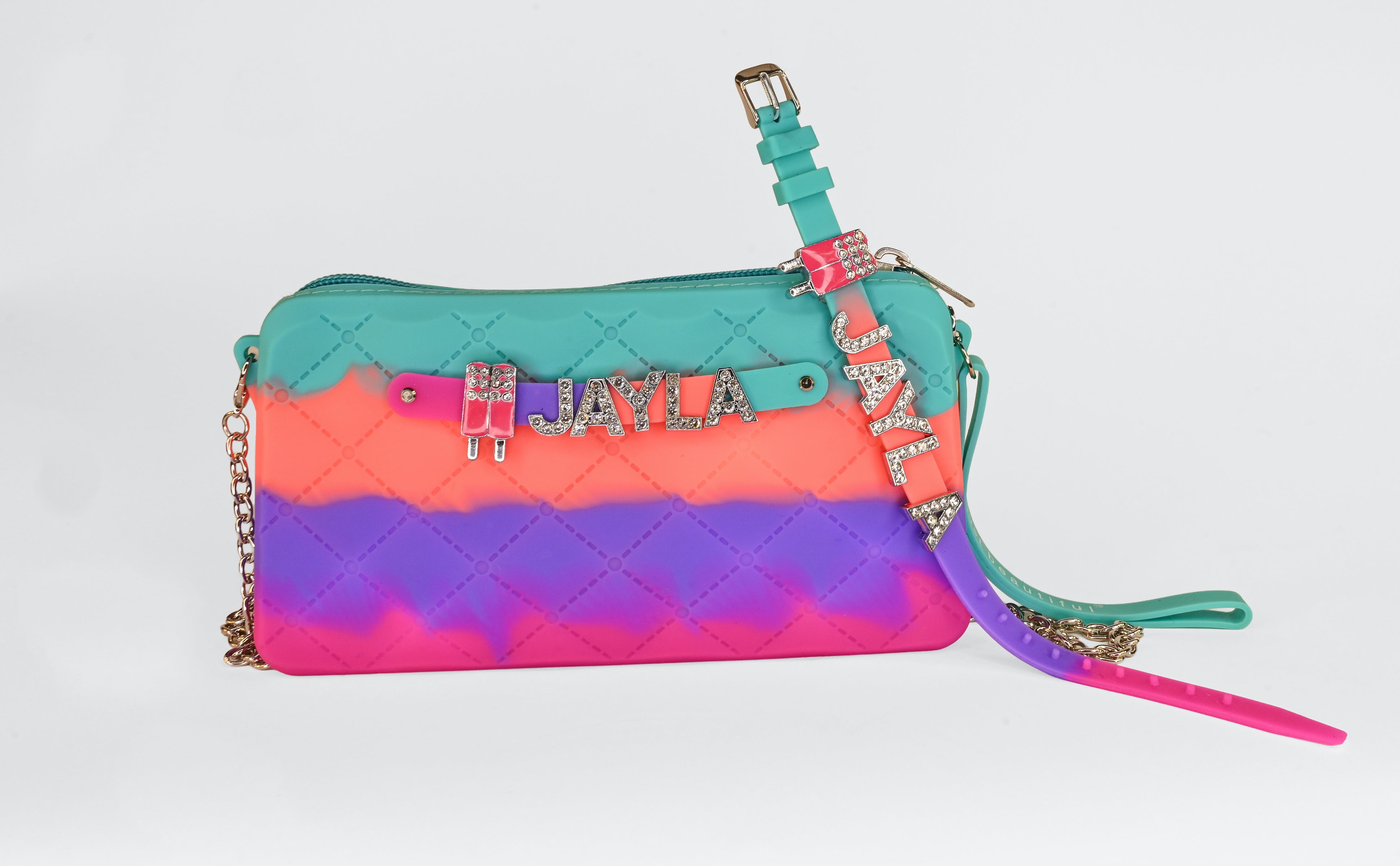 Crossbody Chain with Charm Name Bracelet