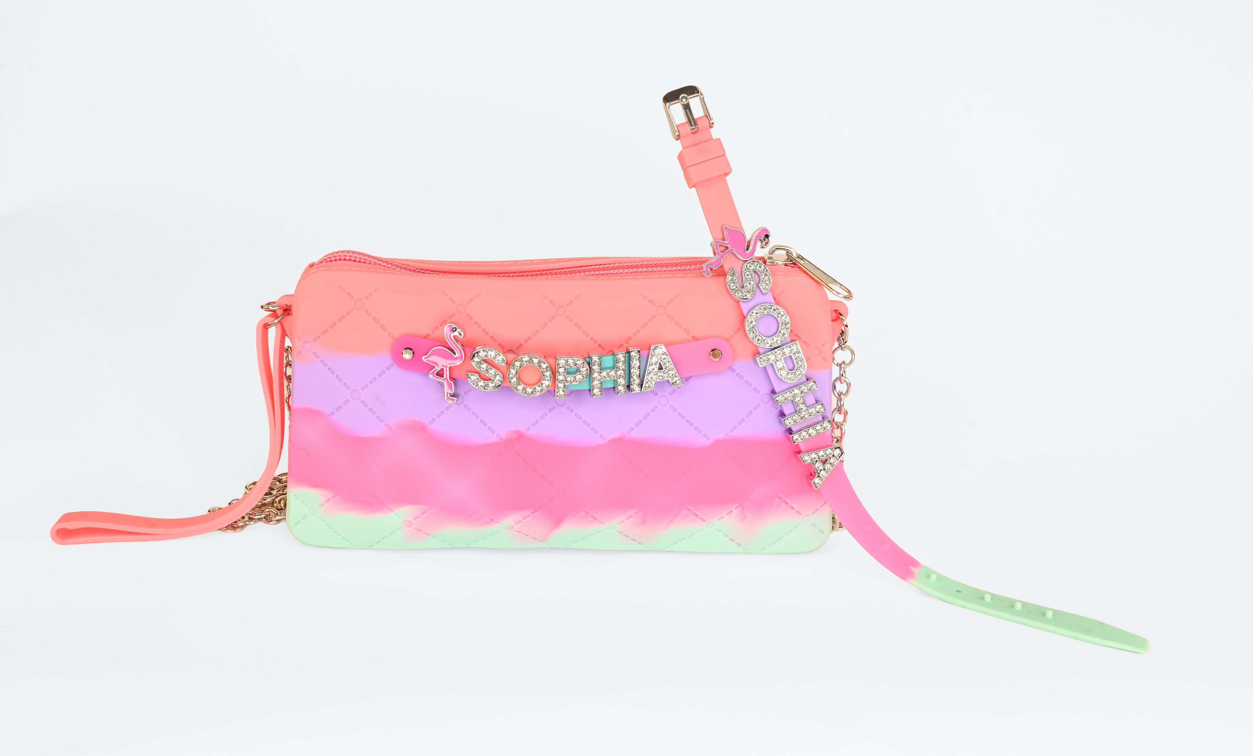 Crossbody Chain with Charm Name Bracelet
