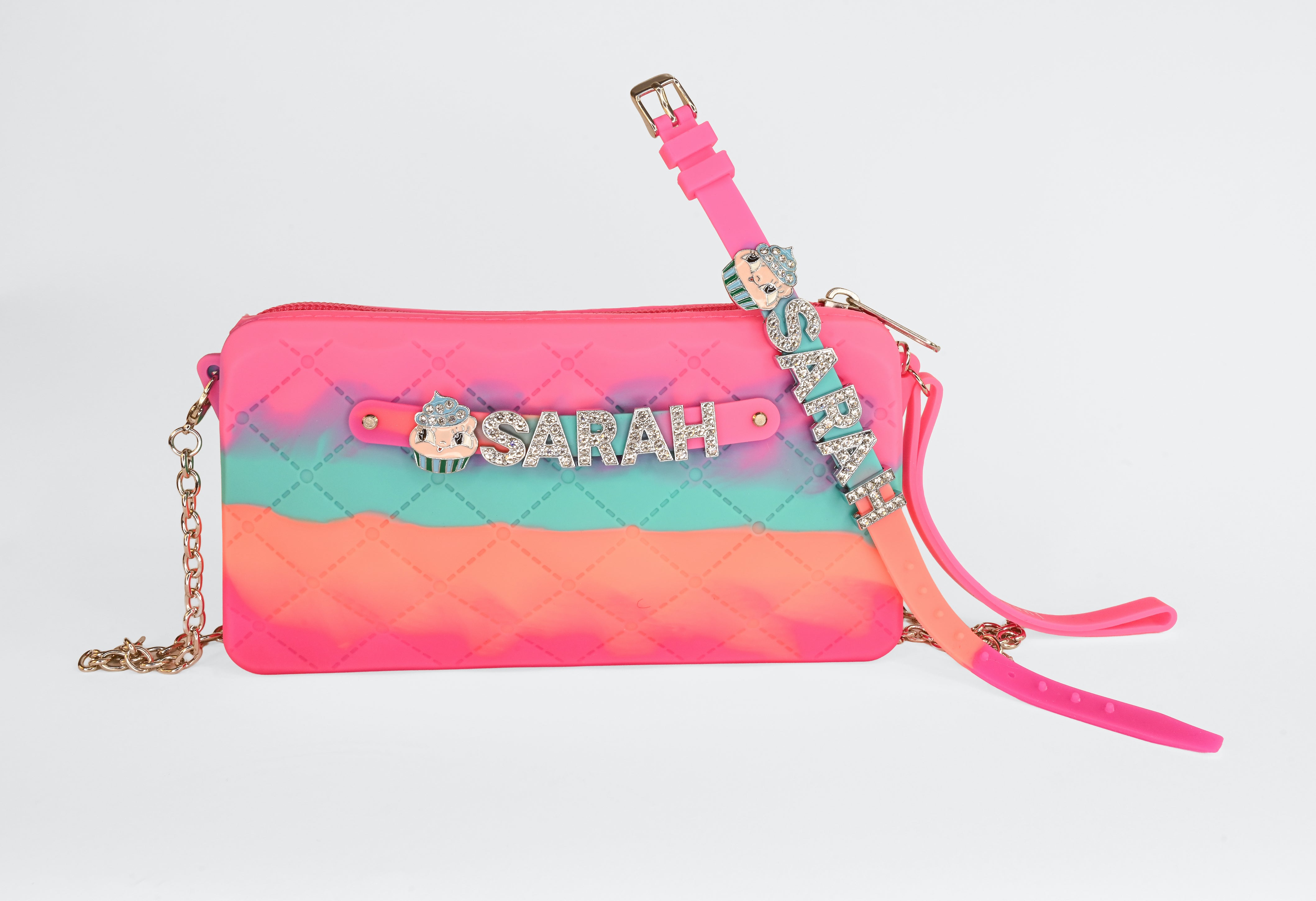 Crossbody Chain with Charm Name Bracelet