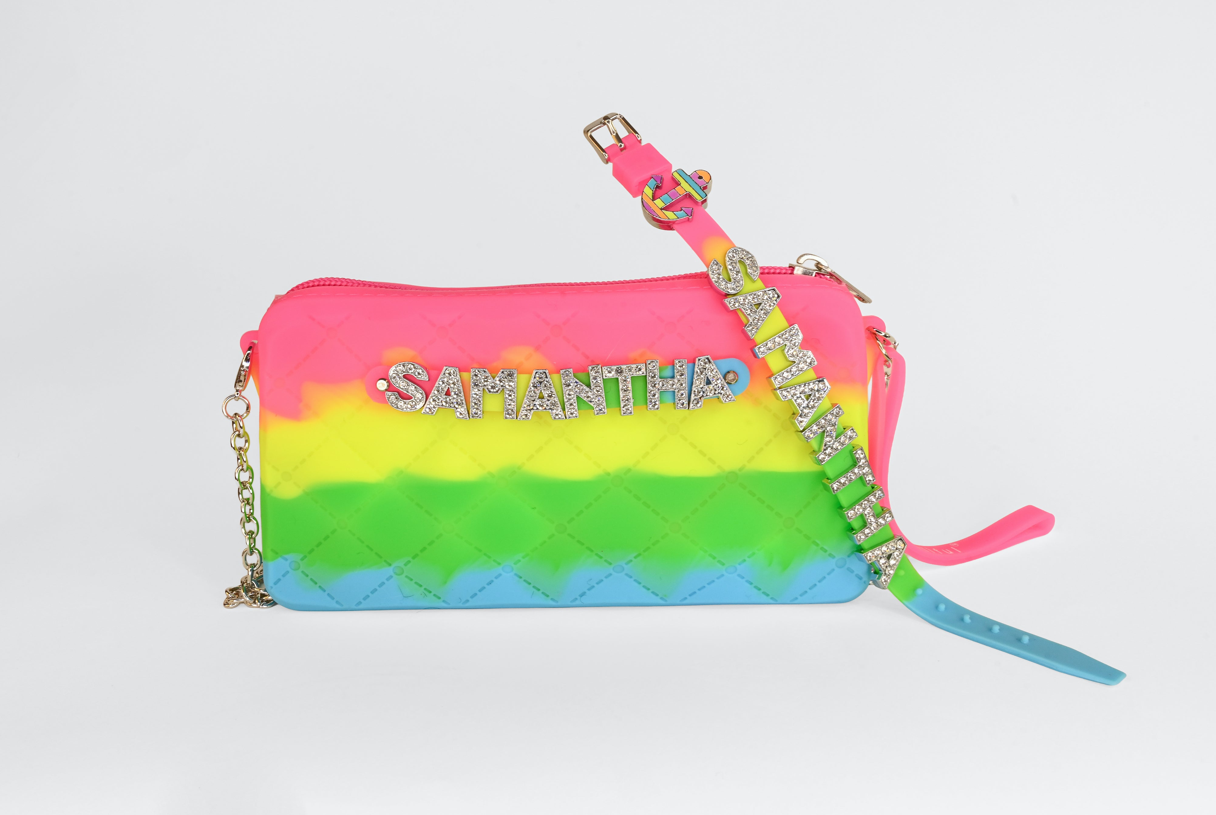 Crossbody Chain with Charm Name Bracelet