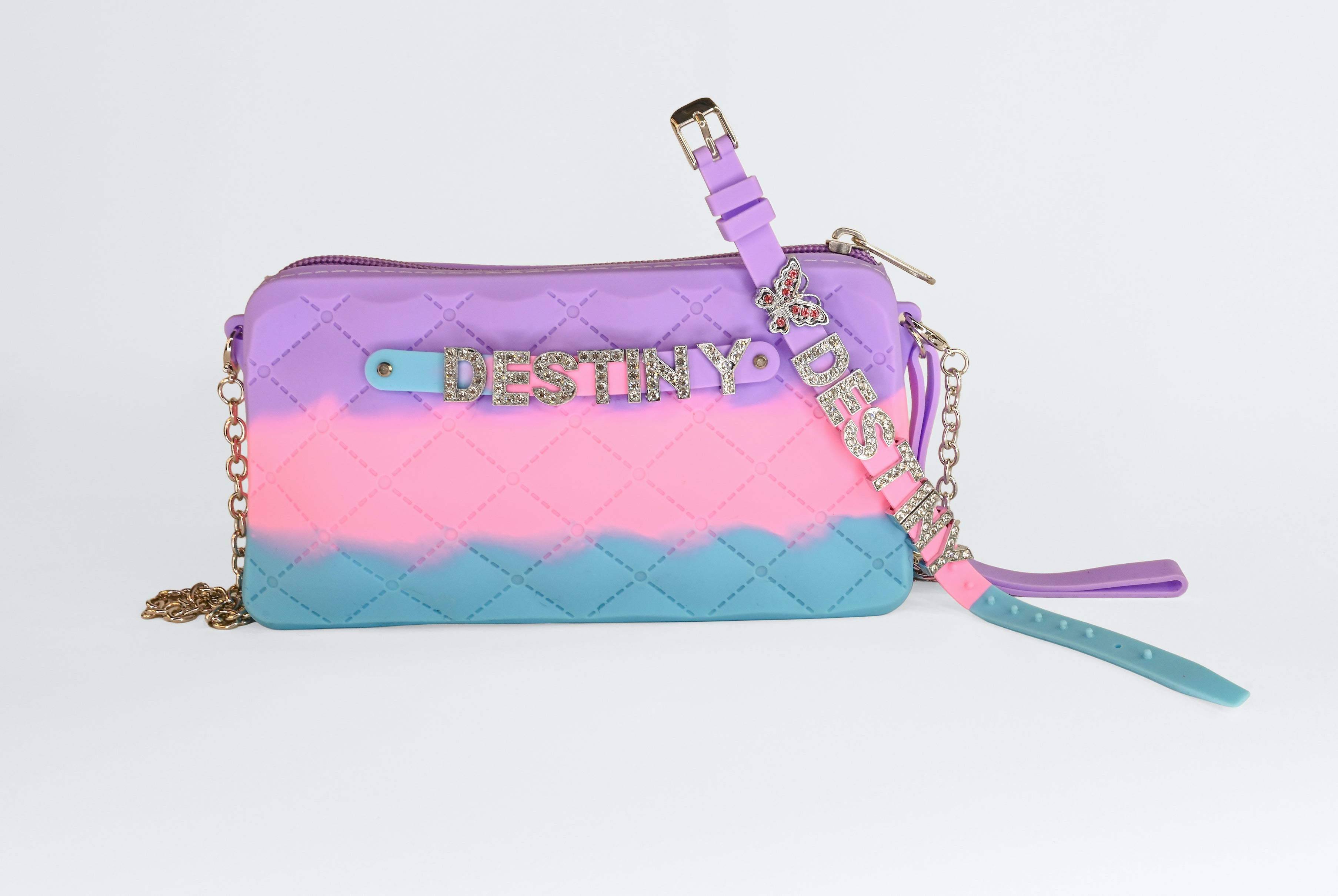 Crossbody Chain with Charm Name Bracelet