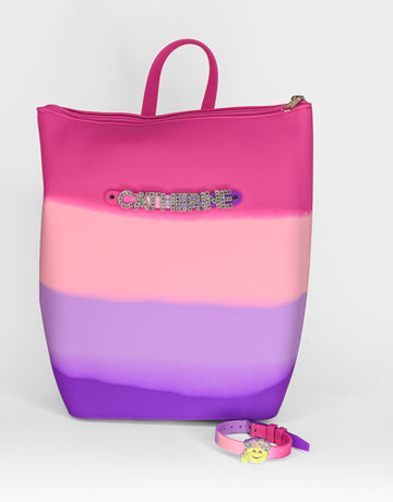 Hunnie Bunnie Zipper Bucket Bag with Charm Bracelet