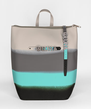 Hunnie Bunnie Zipper Bucket Bag with Name and Charm Bracelet
