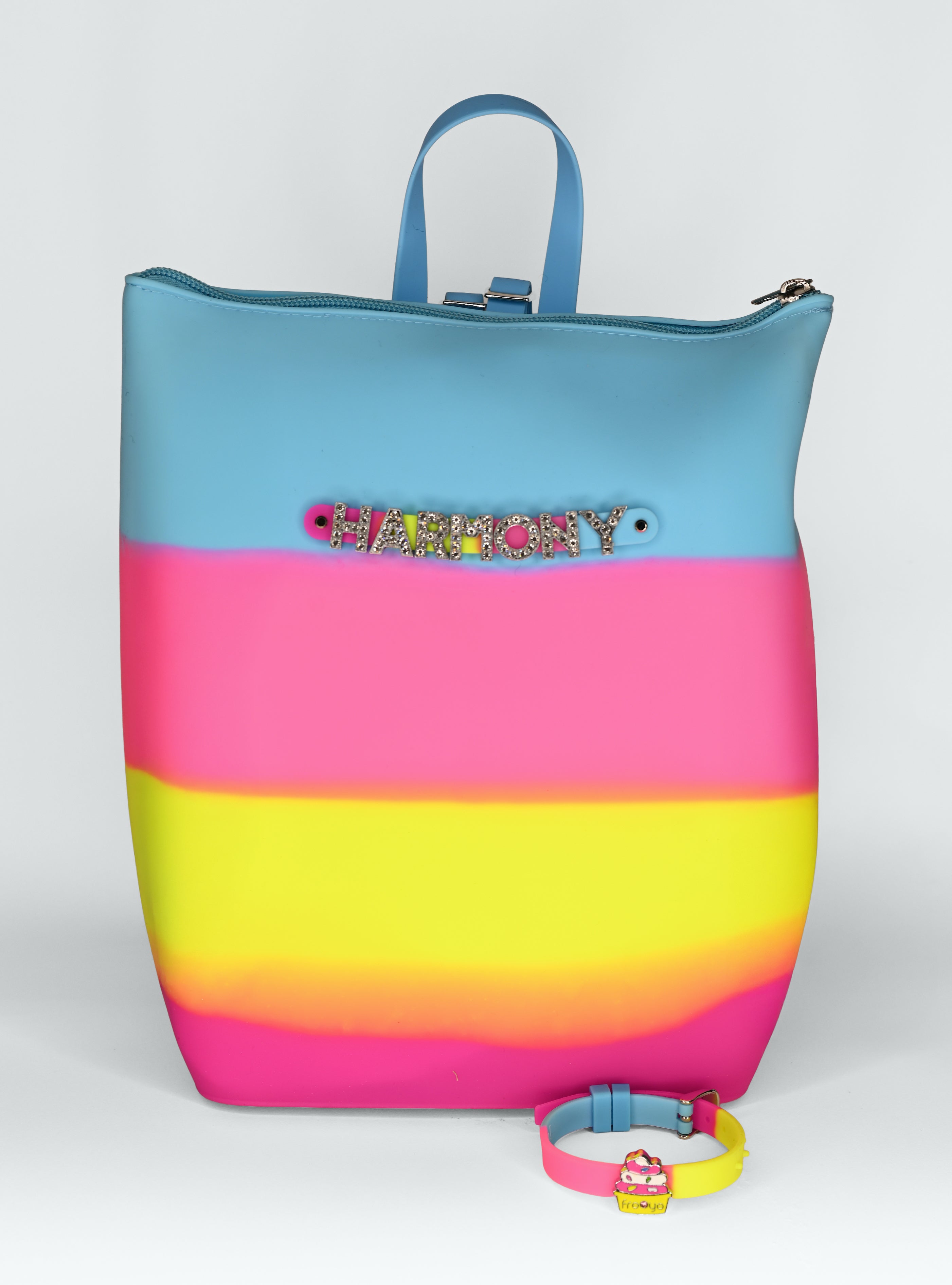 Hunnie Bunnie Zipper Bucket Bag with Charm Bracelet