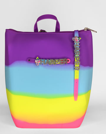 Hunnie Bunnie Zipper Bucket Bag with Name  and Charm Bracelet