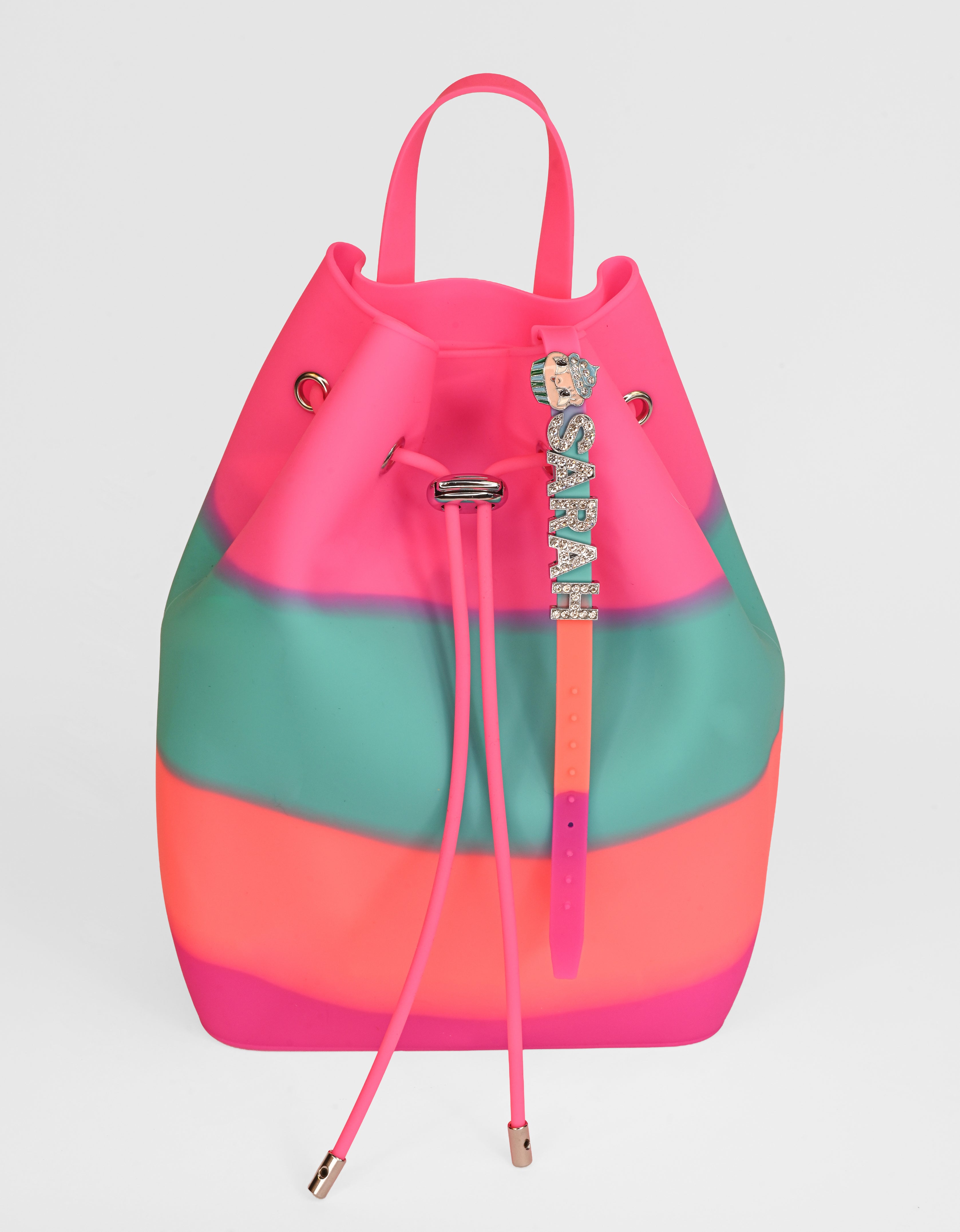 Draw String Bucket Bag with Bracelet