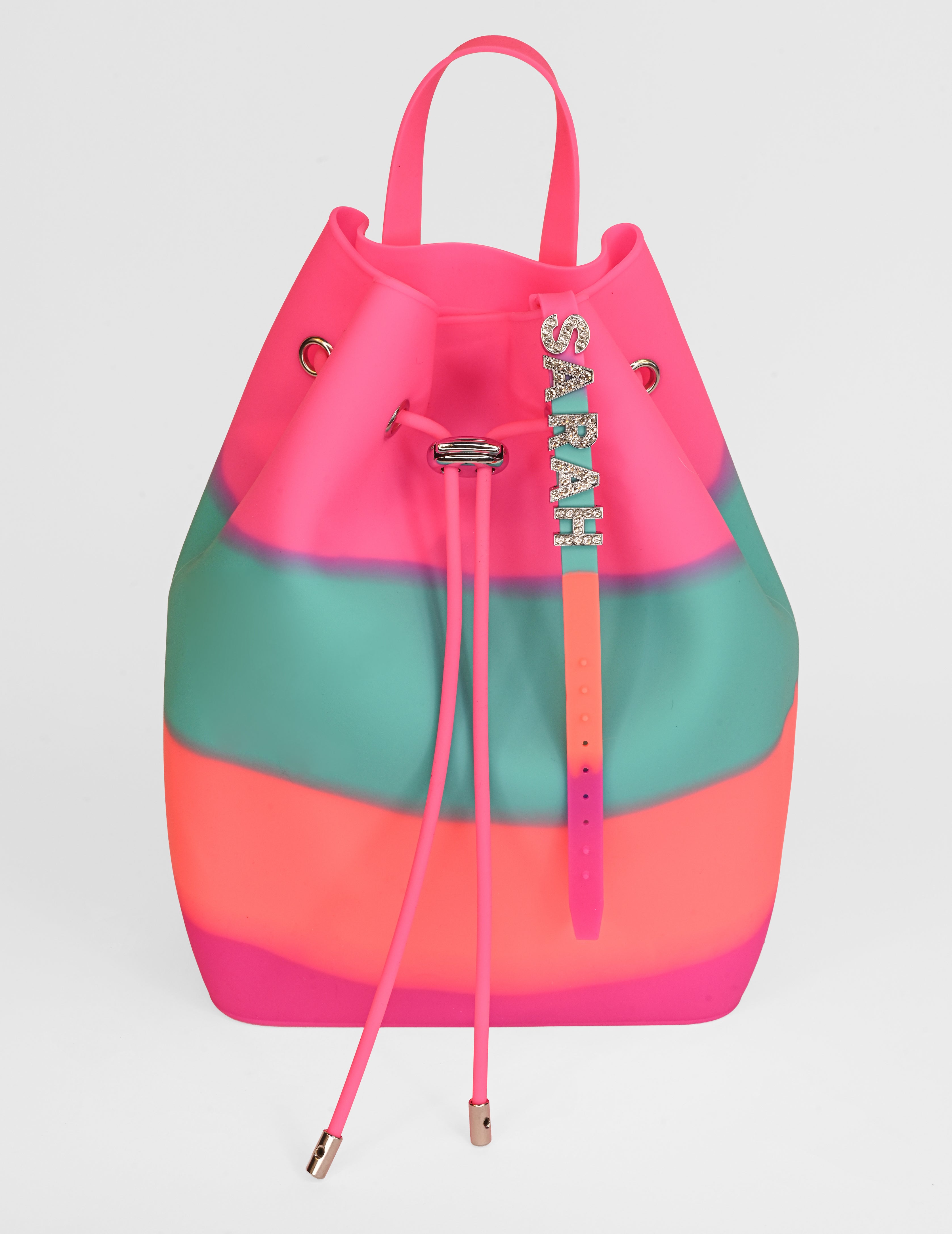 Draw String Bucket Bag with Bracelet