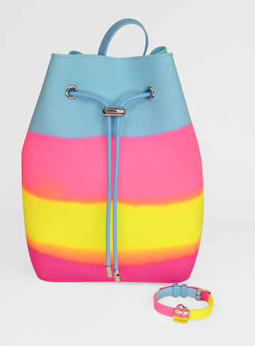 Draw String Bucket Bag with Bracelet