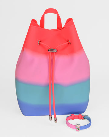 Draw String Bucket Bag with Bracelet