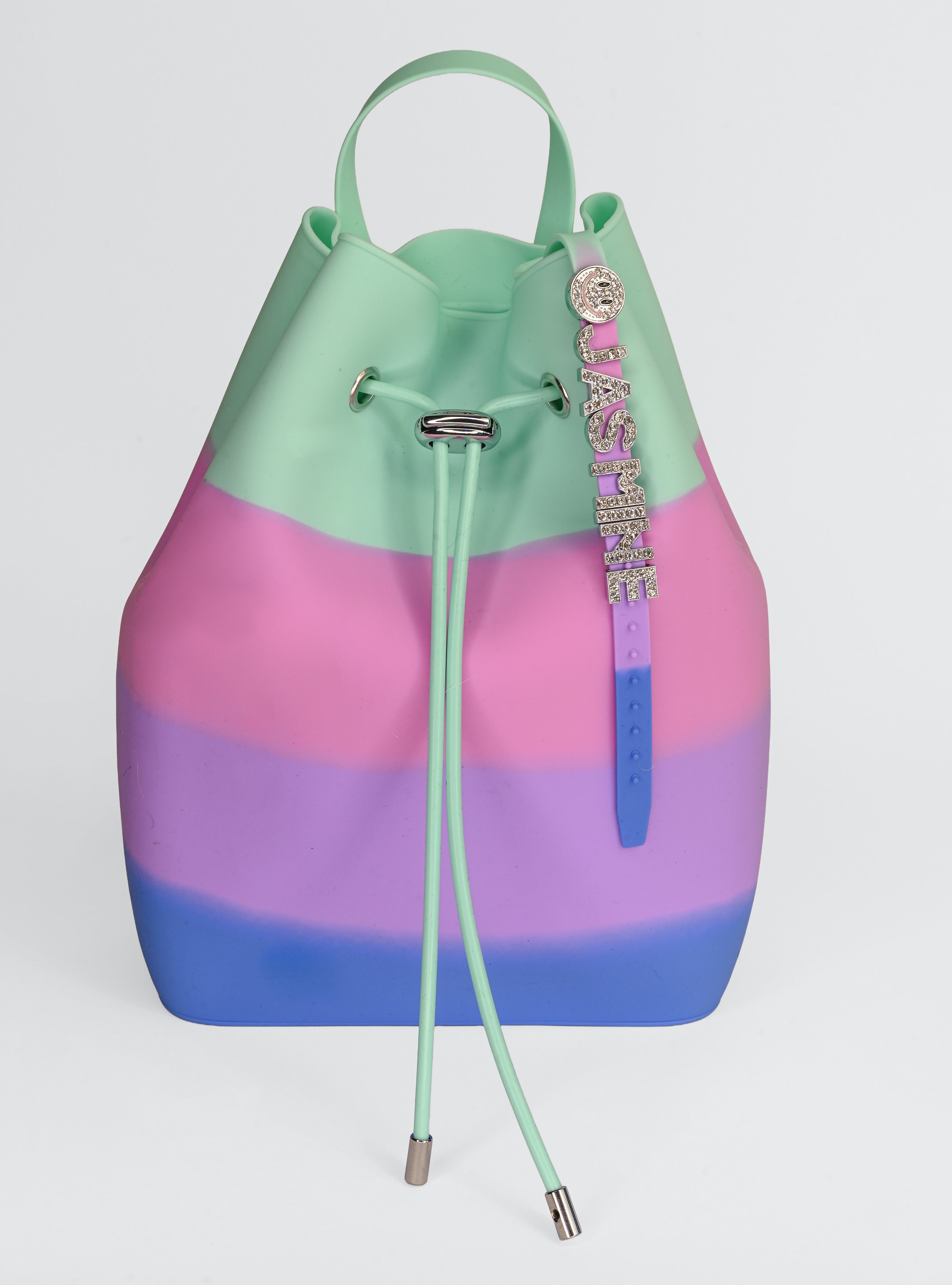 Draw String Bucket Bag with Bracelet