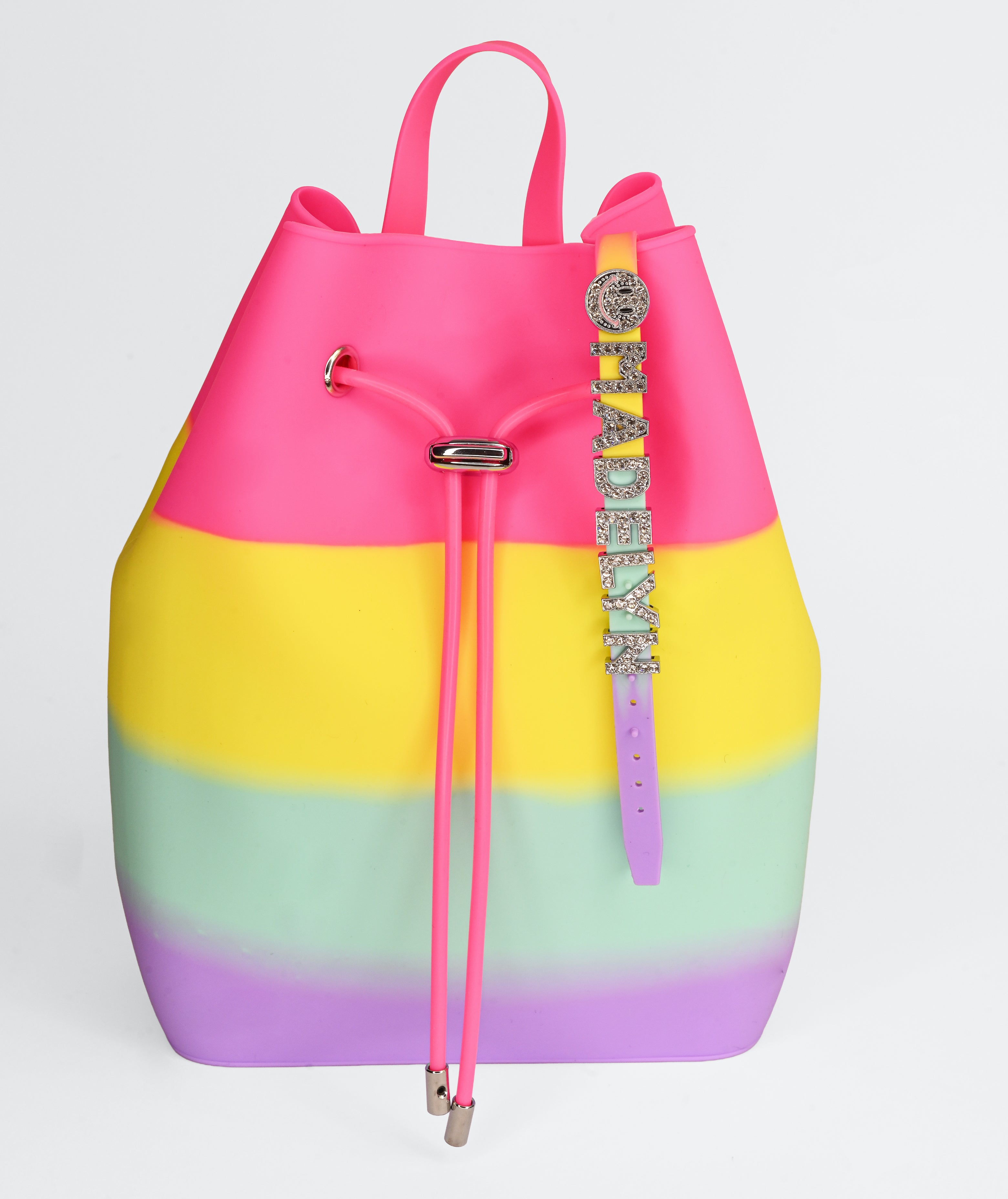 Draw String Bucket Bag with Bracelet