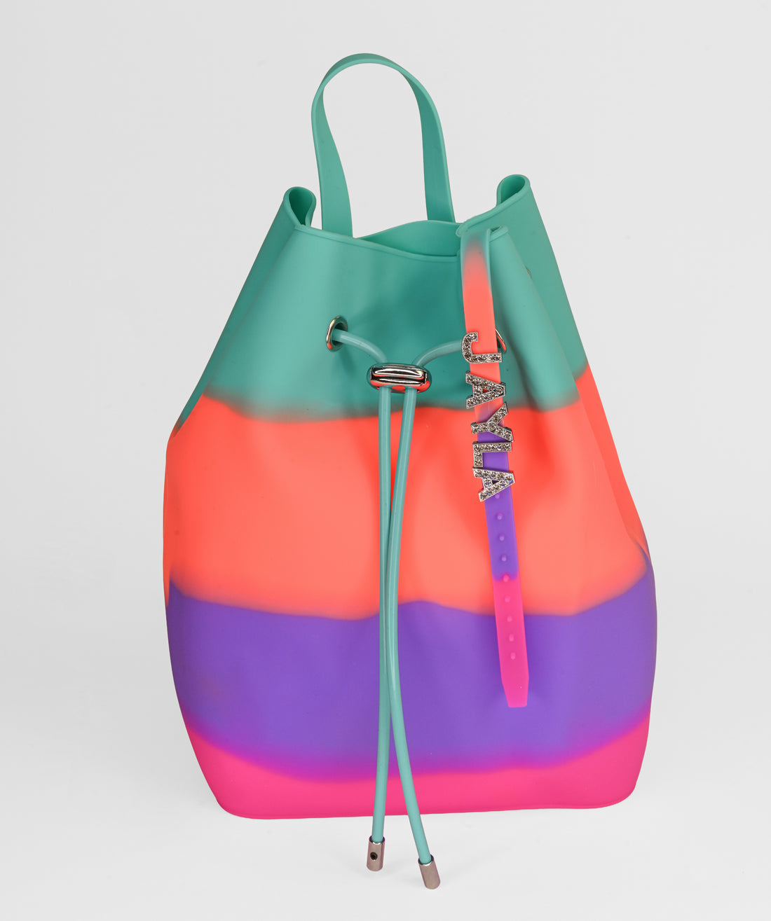 Draw String Bucket Bag with Bracelet