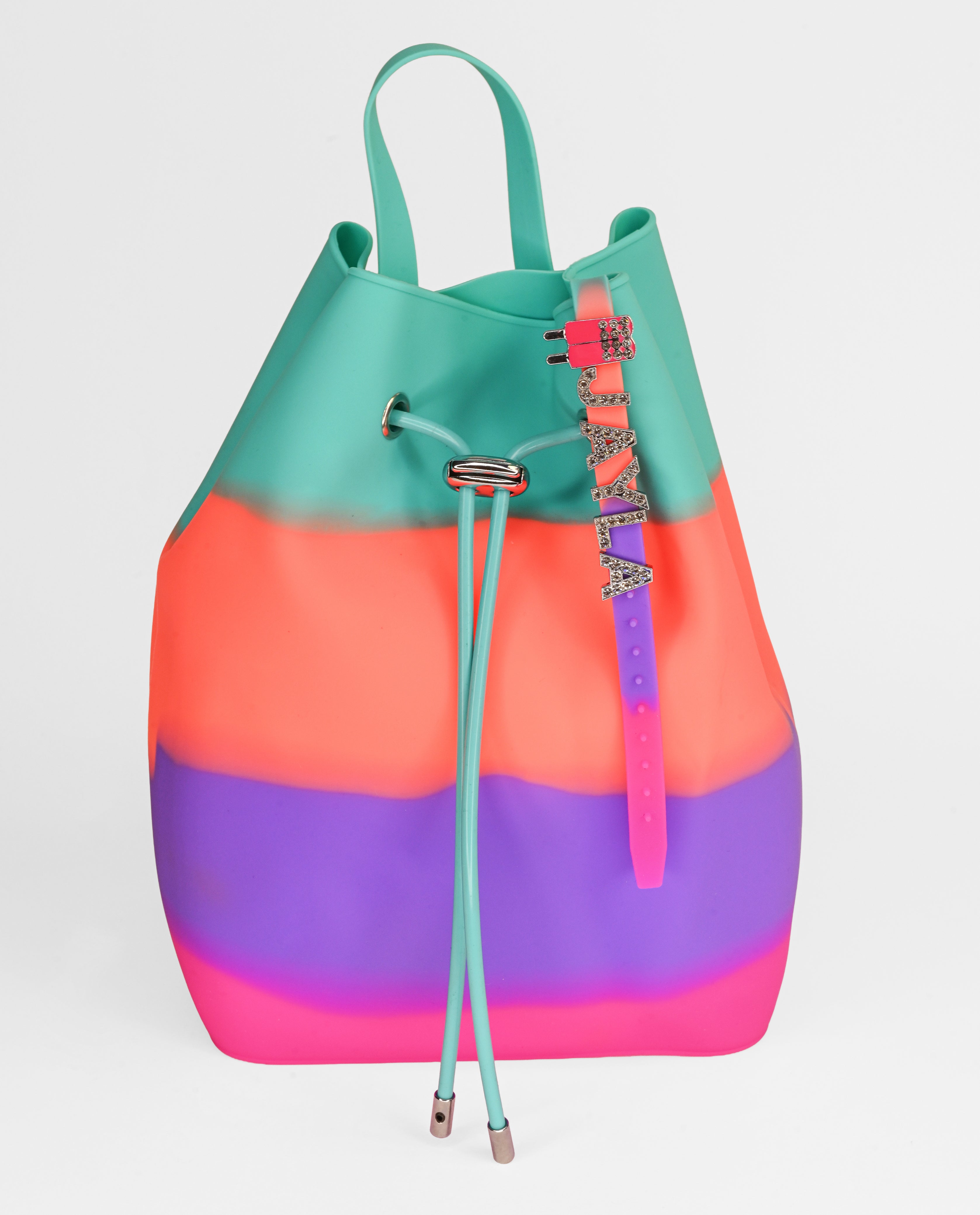 Draw String Bucket Bag with Bracelet