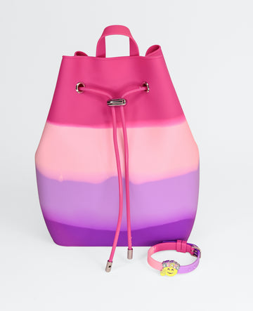 Draw String Bucket Bag with Bracelet