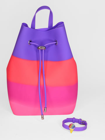 Draw String Bucket Bag with Bracelet