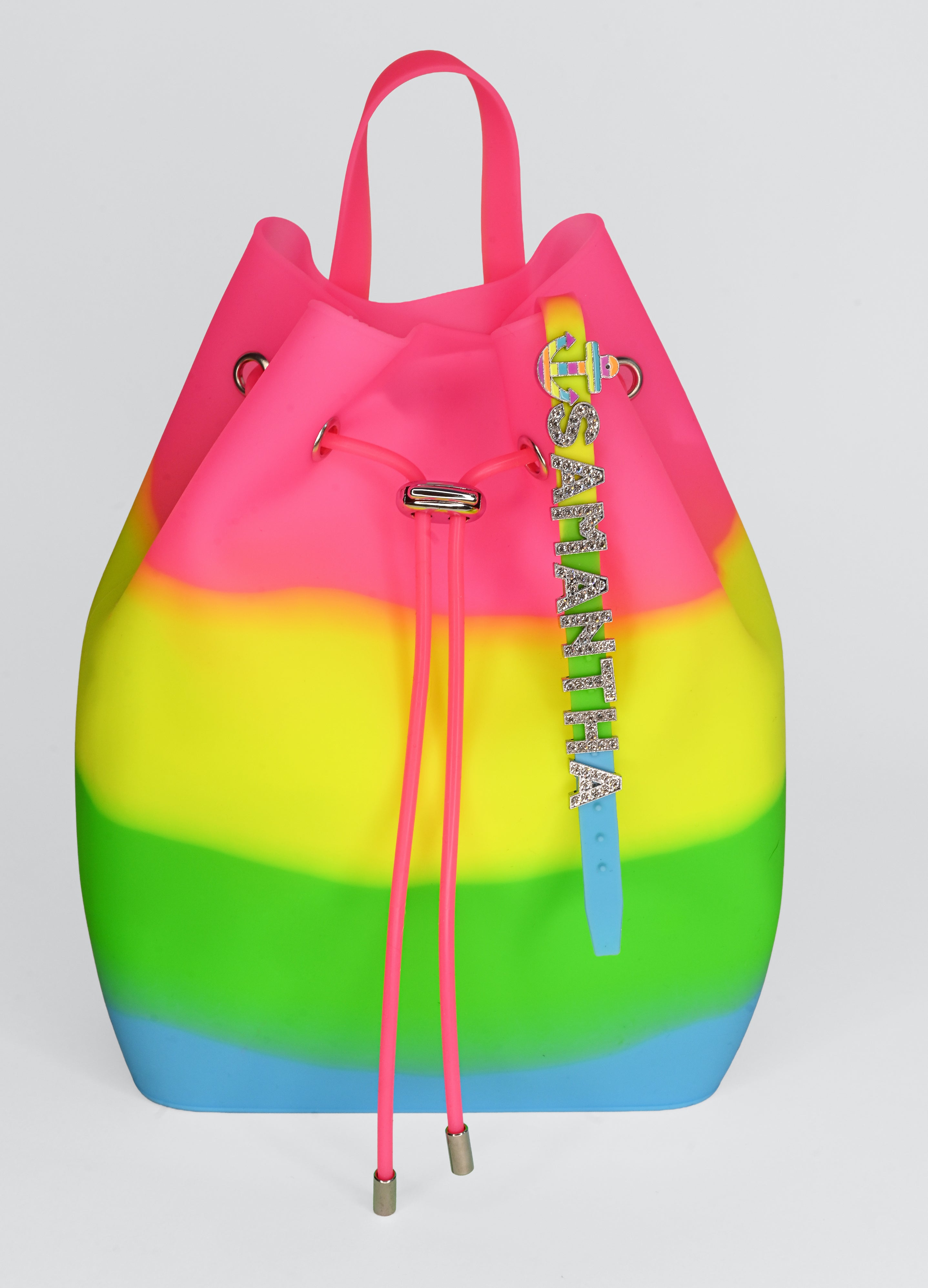 Draw String Bucket Bag with Bracelet