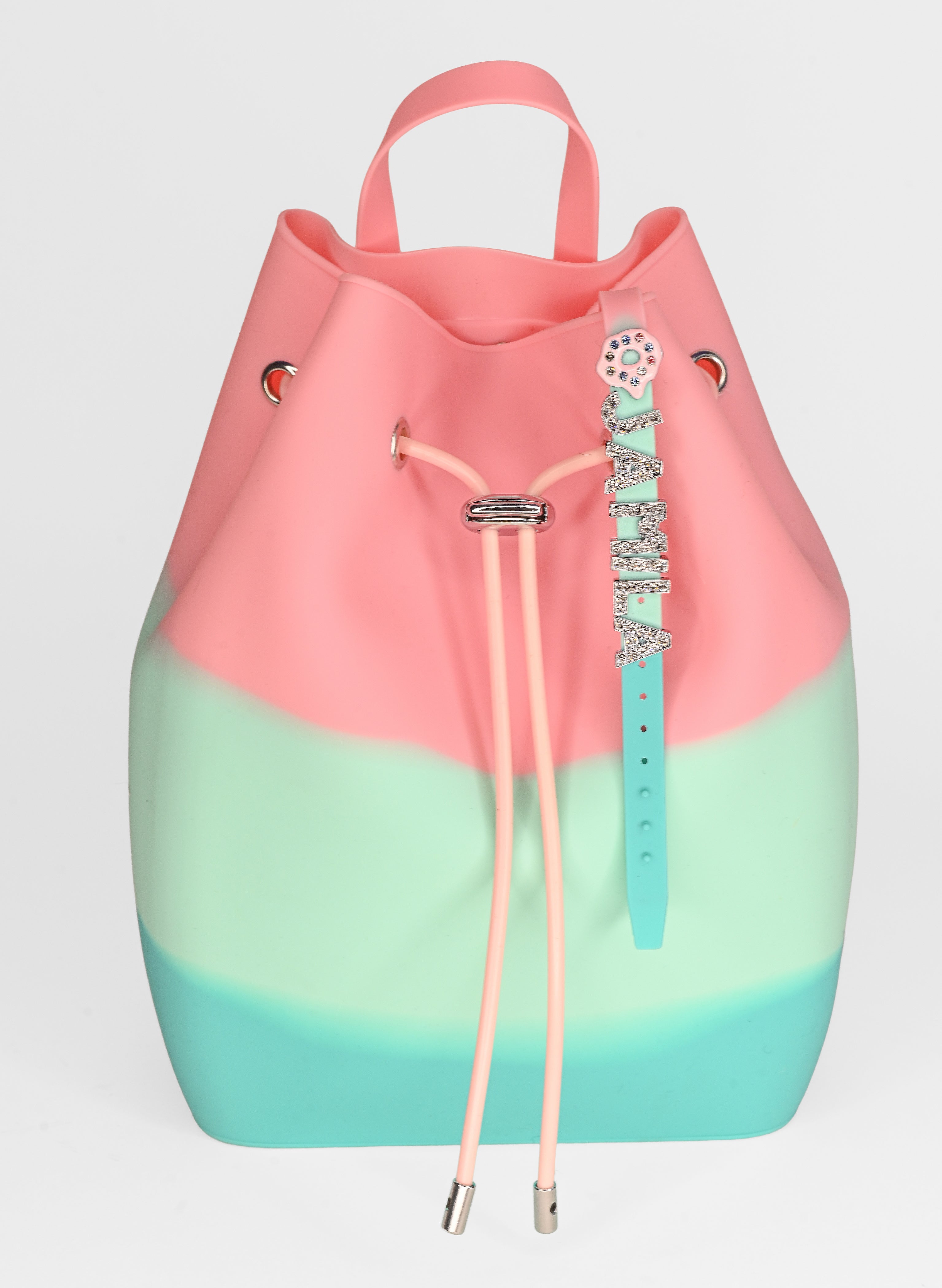 Draw String Bucket Bag with Bracelet