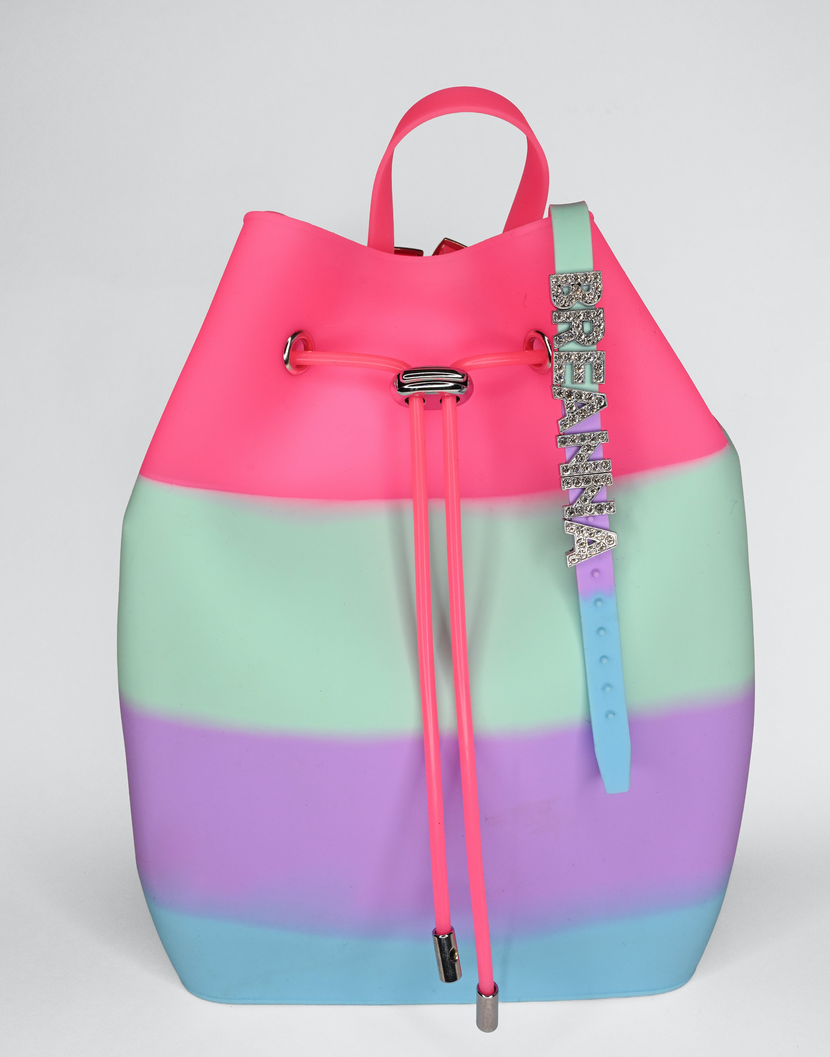 Draw String Bucket Bag with Bracelet