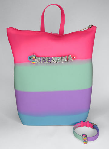 Hunnie Bunnie Zipper Bucket Bag with Charm  Bracelet