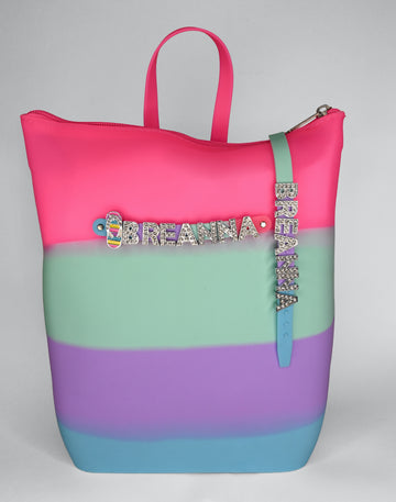 Hunnie Bunnie Zipper Bucket Bag with Name  Bracelet
