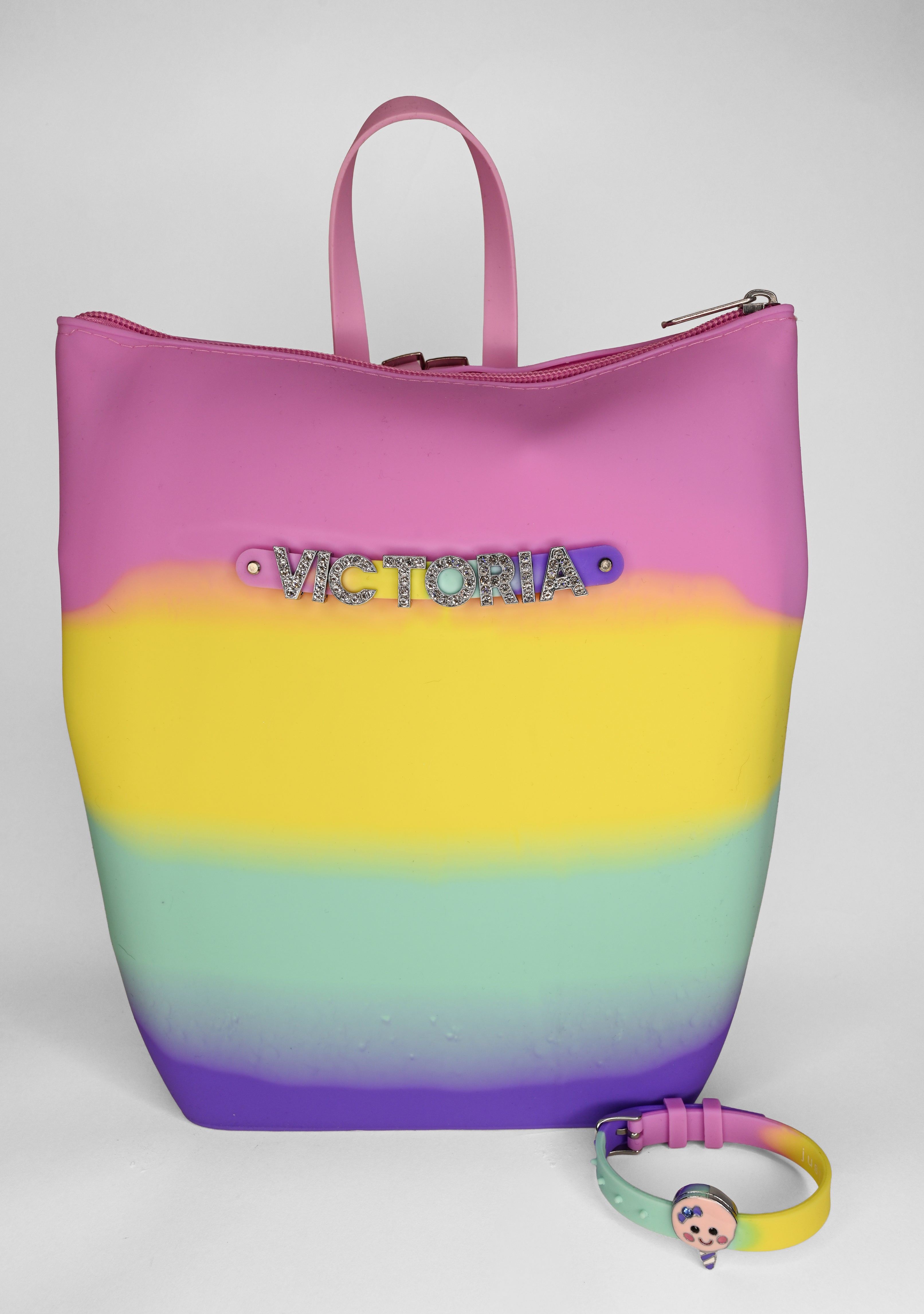 Hunnie Bunnie Zipper Bucket Bag with Bracelet