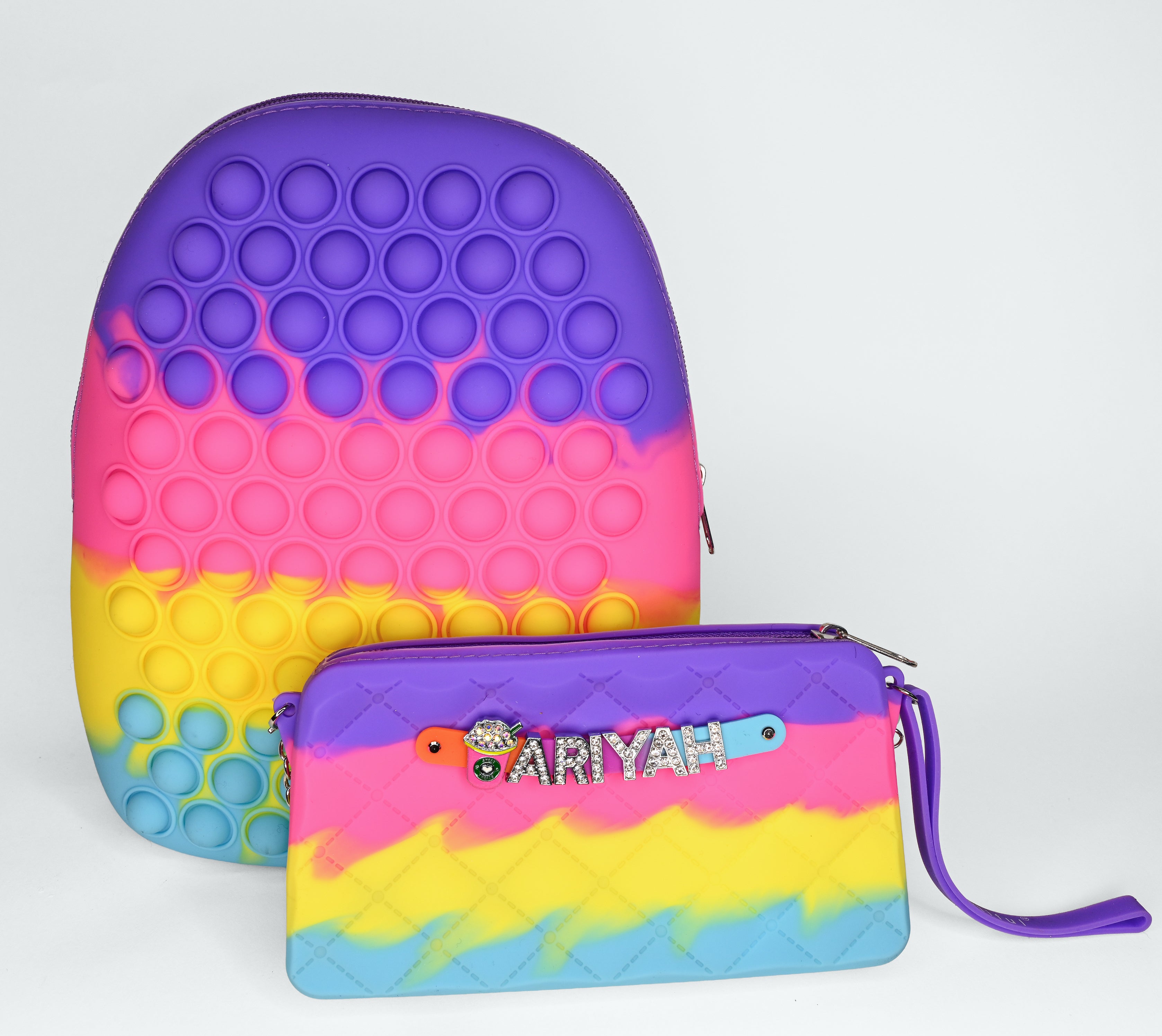 Pop It Fidget Backpack With Purse