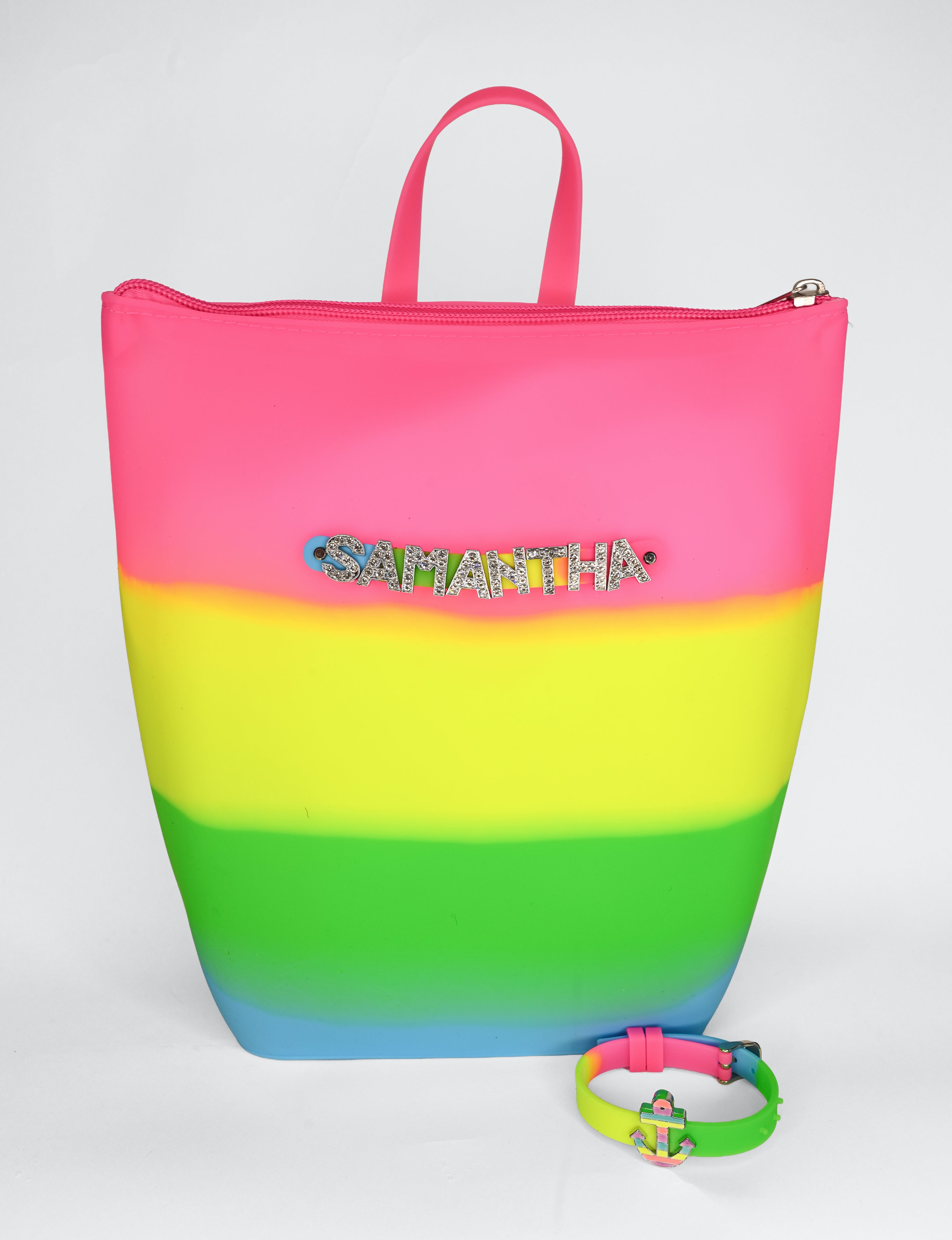 Hunnie Bunnie Zipper Bucket Bag with Charm