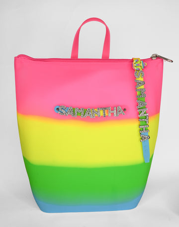 Hunnie Bunnie Zipper Bucket Bag with Charm and Name Braclet