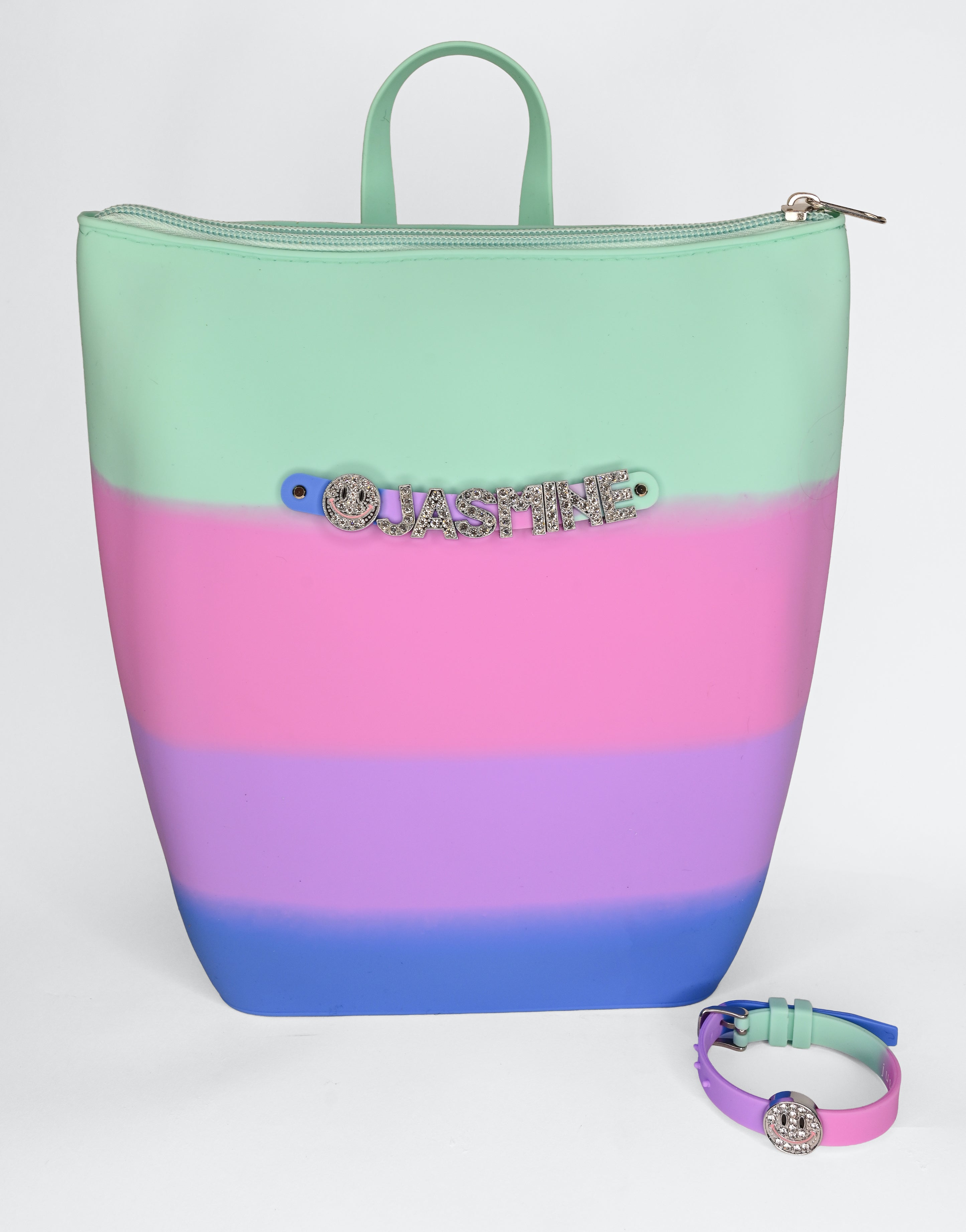 Hunnie Bunnie Zipper Bucket Bag with Charm Bracelet