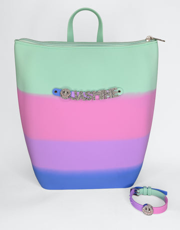Hunnie Bunnie Zipper Bucket Bag with Charm Bracelet