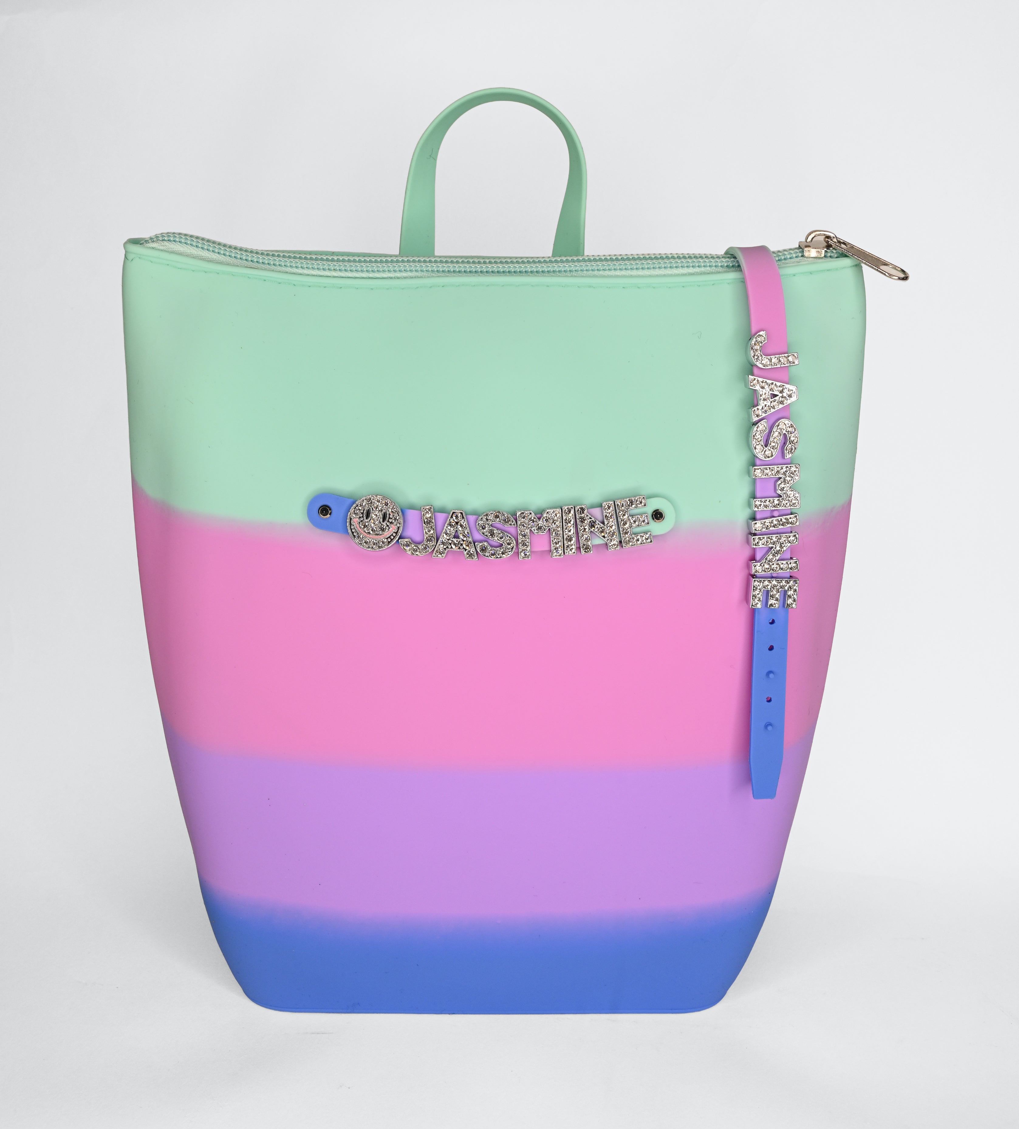 Hunnie Bunnie Zipper Bucket Bag with Name Bracelet