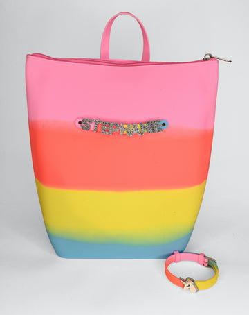 Hunnie Bunnie Zipper Bucket Bag with Bracelet