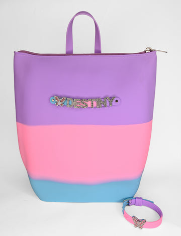 Hunnie Bunnie Zipper Bucket Bag with Charm Bracelet