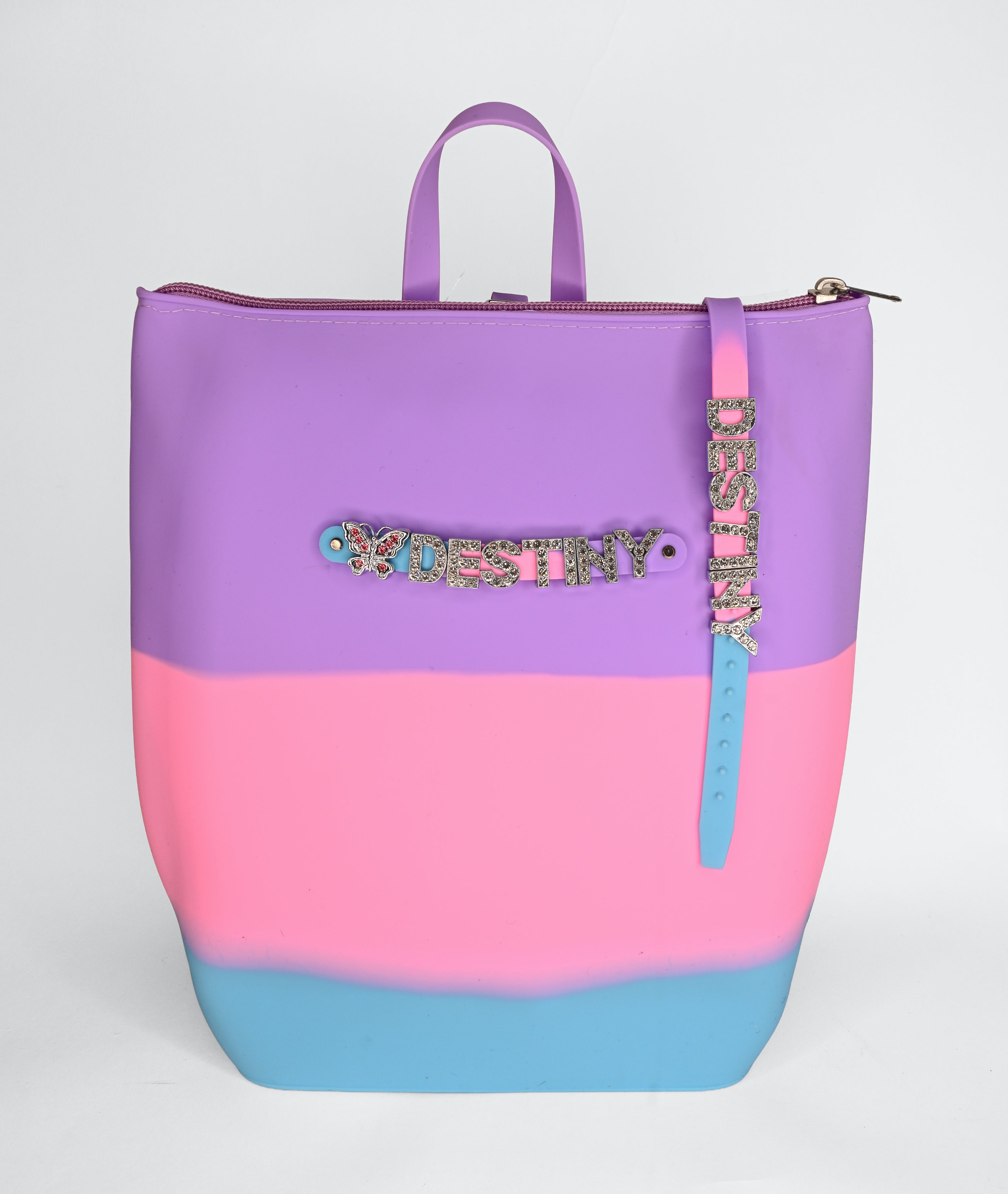 Hunnie Bunnie Zipper Bucket Bag with Name Bracelet