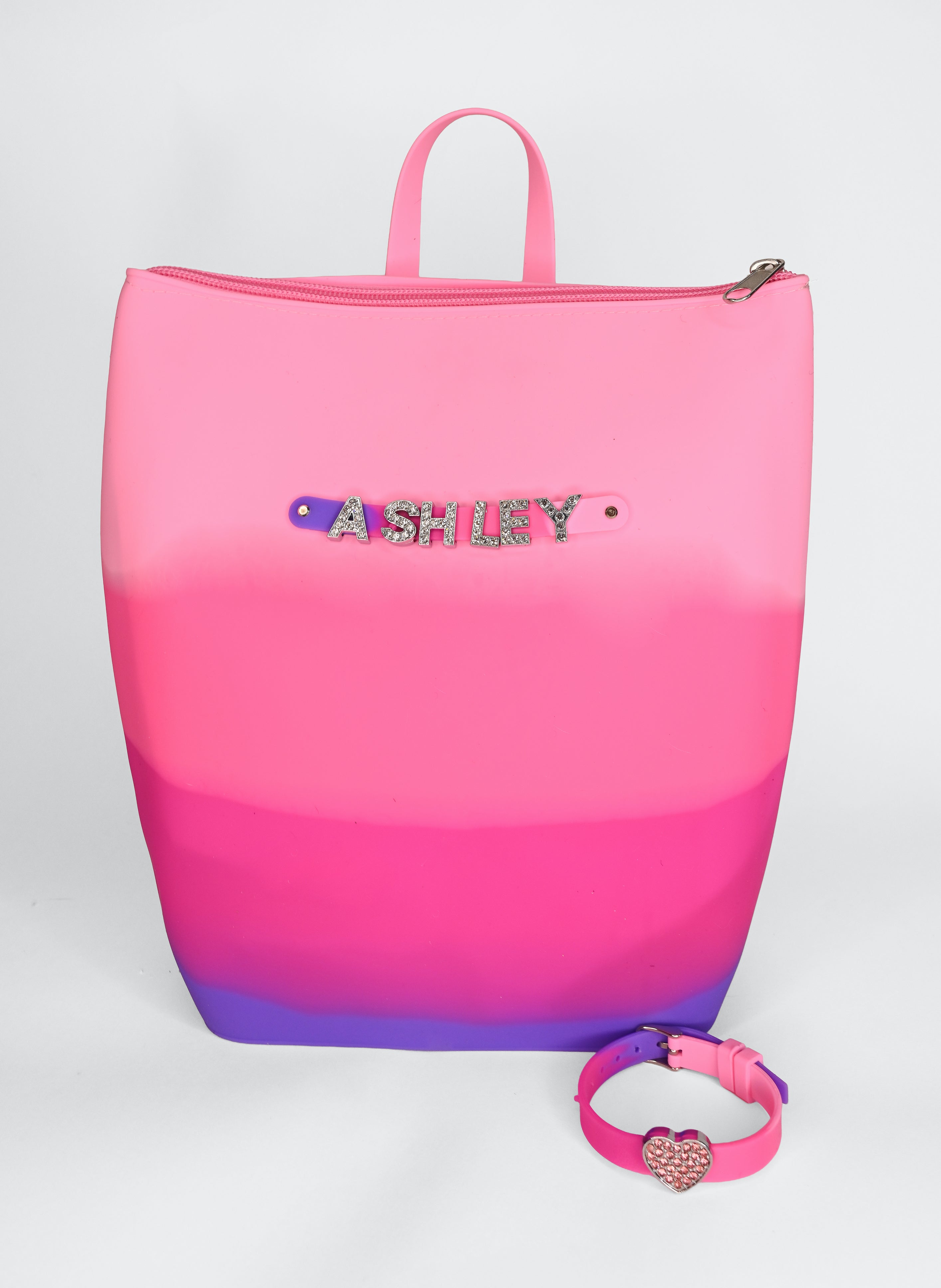 Hunnie Bunnie Zipper Bucket Bag with Charm Bracelet