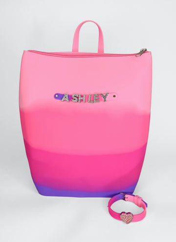 Hunnie Bunnie Zipper Bucket Bag with Charm Bracelet