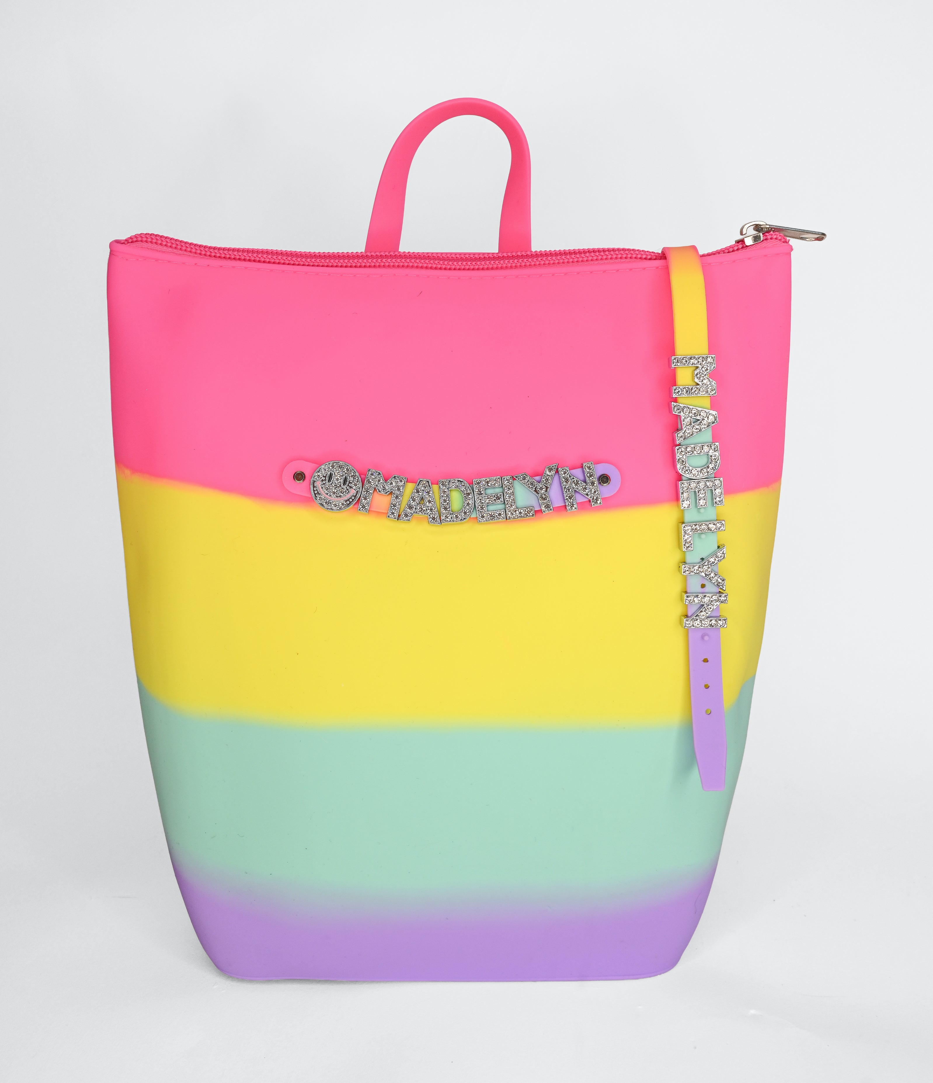 Hunnie Bunnie Zipper Bucket Bag with  Name Bracelet