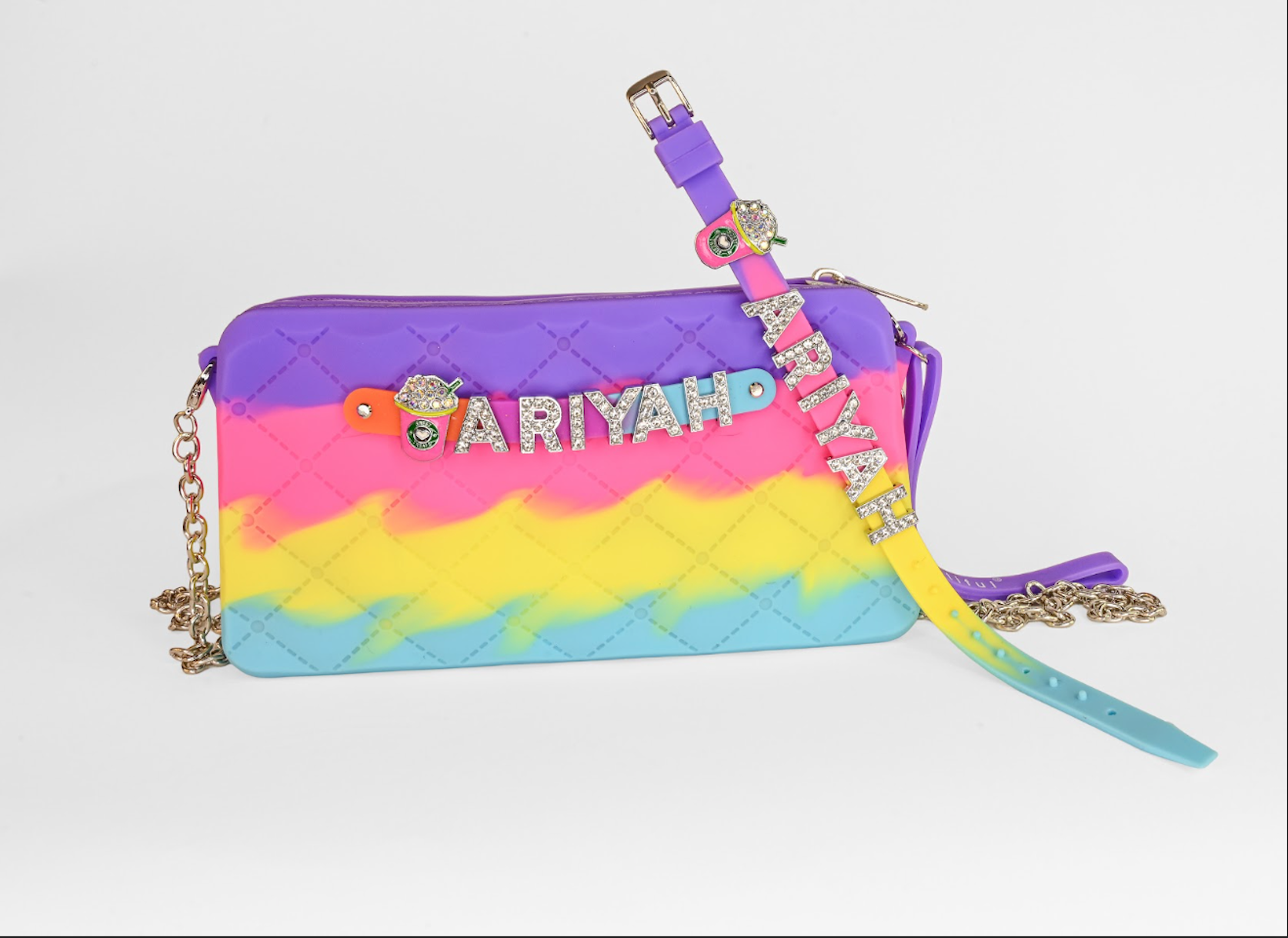 Crossbody Chain with Charm Name Bracelet