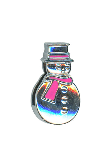 Pink Snowman Charm