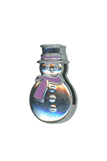 Purple  Snowman Charm