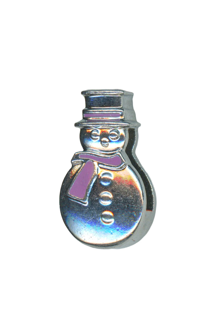 Purple  Snowman Charm